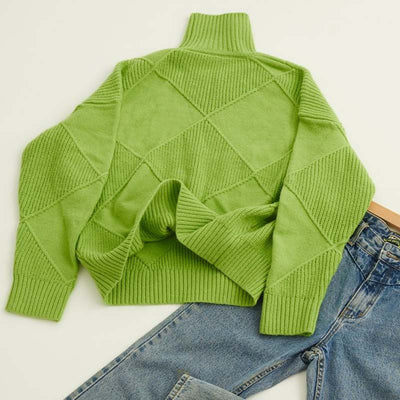 REMMY | Textured Turtleneck Knit Sweater
