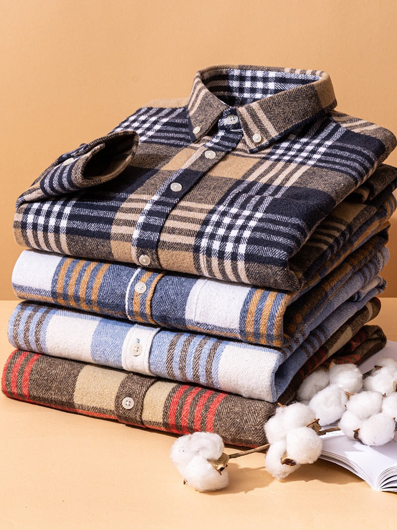 Glenworth – Men’s Winter Plaid Flannel Shirt